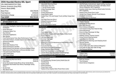 2026 Hyundai ELANTRA SEL Sport
