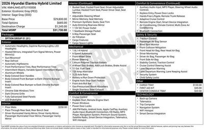 2026 Hyundai ELANTRA HYBRID Limited