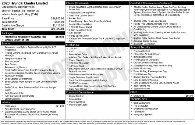 2023 Hyundai ELANTRA Limited