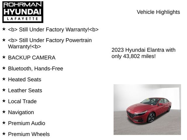 2023 Hyundai ELANTRA Limited