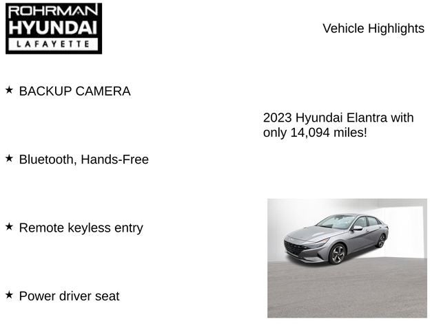 2023 Hyundai ELANTRA Limited