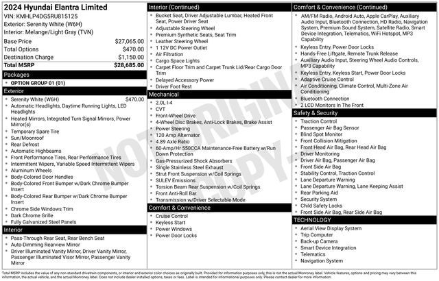 2024 Hyundai ELANTRA Limited