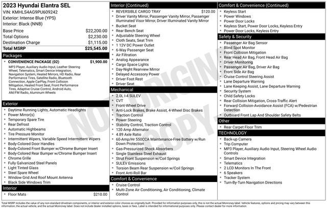 2023 Hyundai ELANTRA SEL