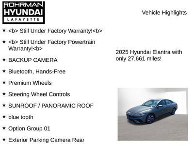 2025 Hyundai ELANTRA SEL Convenience