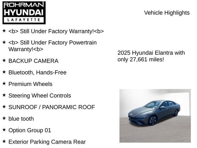 2025 Hyundai ELANTRA SEL Convenience