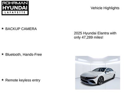 2025 Hyundai ELANTRA SEL Convenience