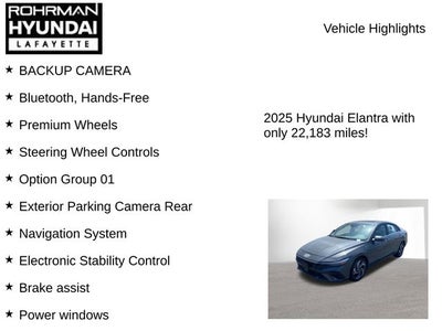 2025 Hyundai ELANTRA SEL Convenience