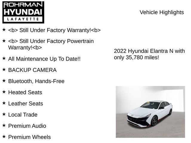2022 Hyundai ELANTRA N Manual