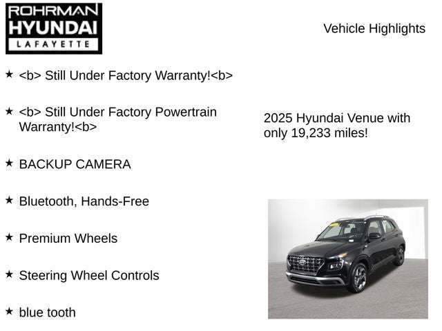 2025 Hyundai VENUE SEL