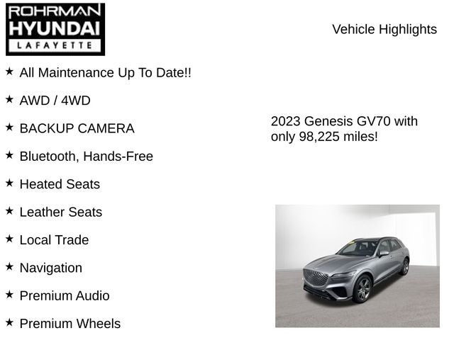 2023 Genesis GV70 2.5T