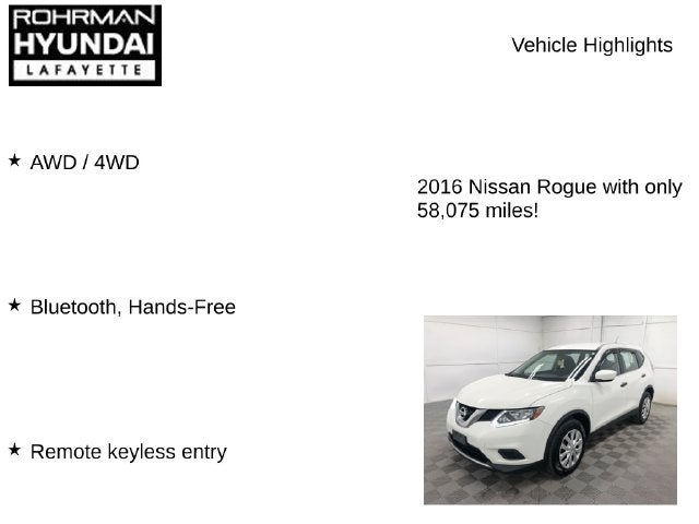 2016 Nissan Rogue S