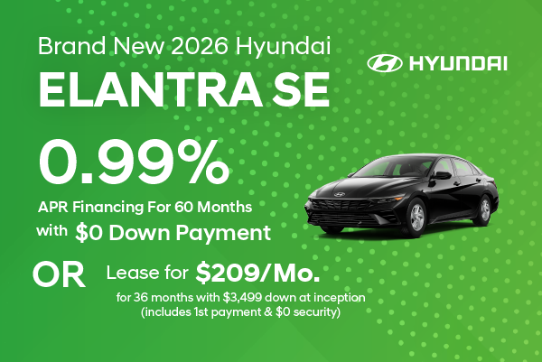 Brand New 2026 Hyundai ELANTRA SE