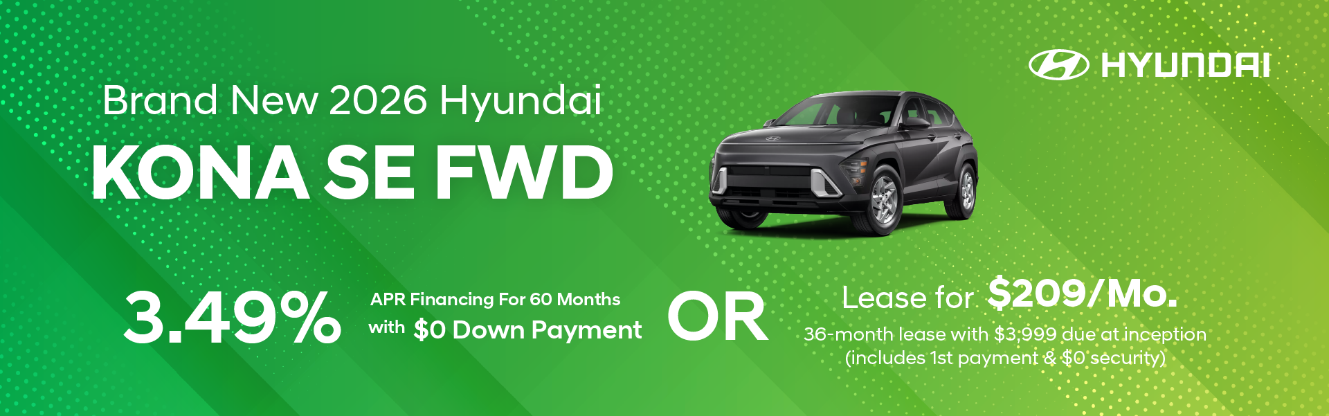 Brand New 2026 Hyundai KONA SE FWD