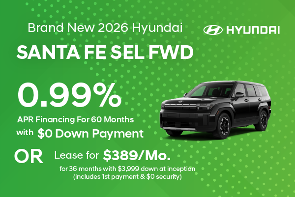 Brand New 2026 Hyundai SANTA FE SEL FWD