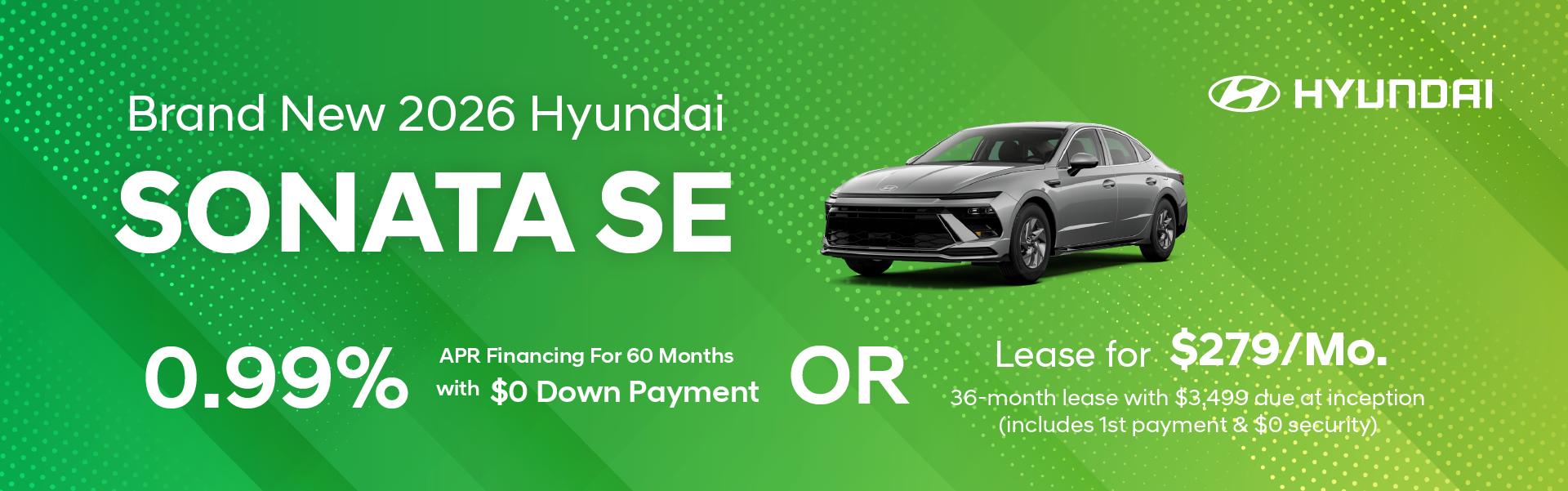 Brand New 2026 Hyundai SONATA SE