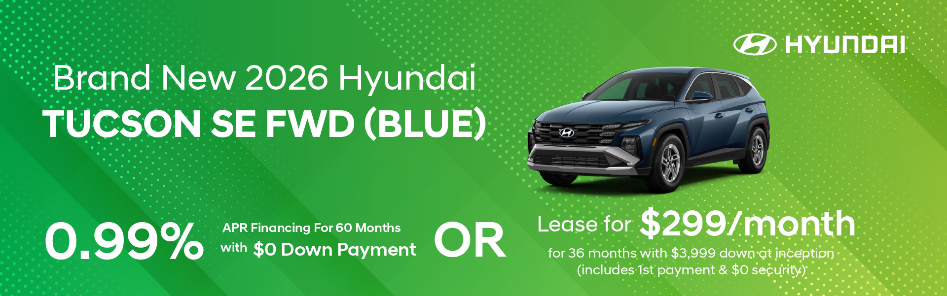 Brand New 2026 Hyundai TUCSON SE AWD (BLUE)