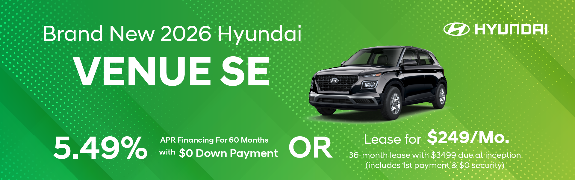 Brand New 2026 Hyundai VENUE SE