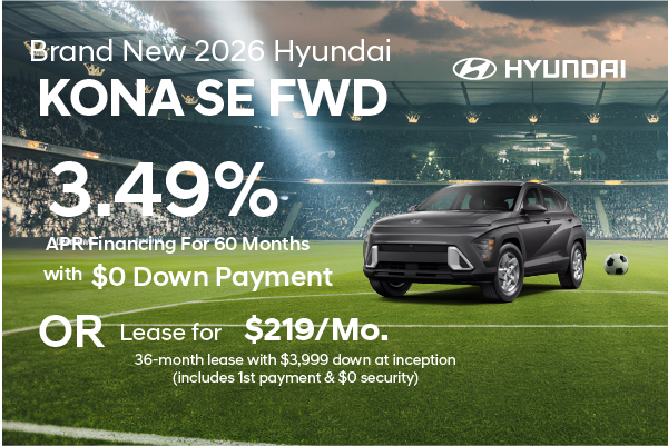 Brand New 2026 Hyundai KONA SE FWD