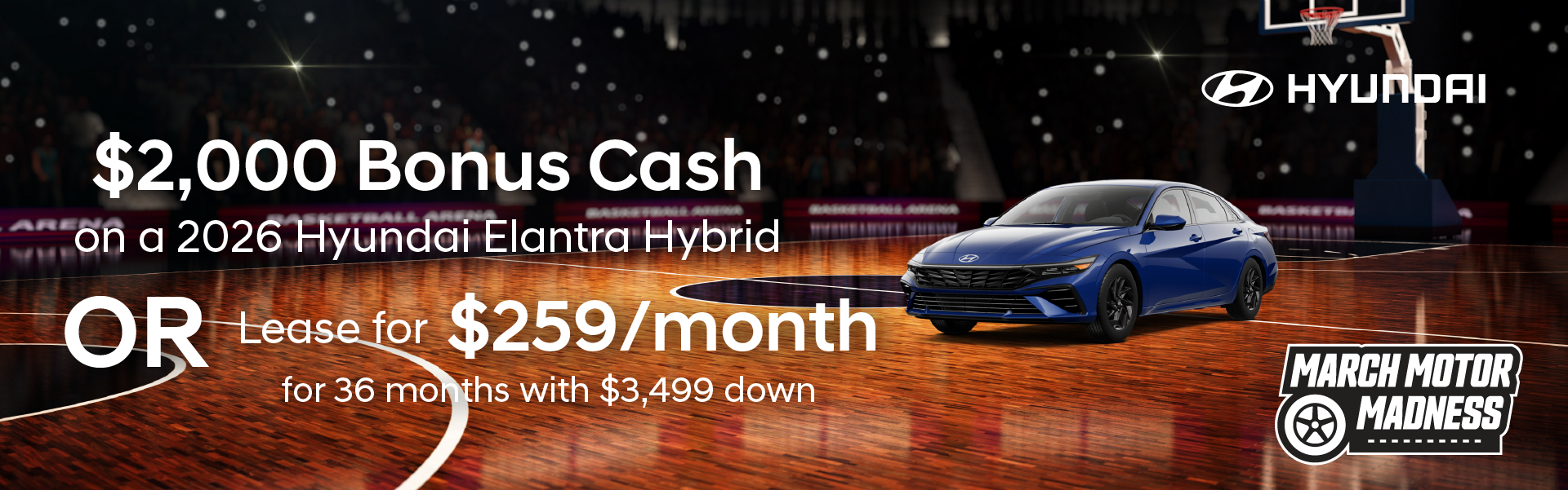 $2,000 Bonus Cash on 2026 Elantra Hybrid