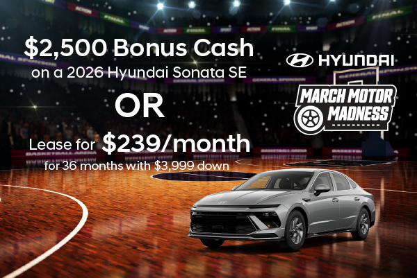 $2,500 Bonus Cash on 2026 SONATA (SE)