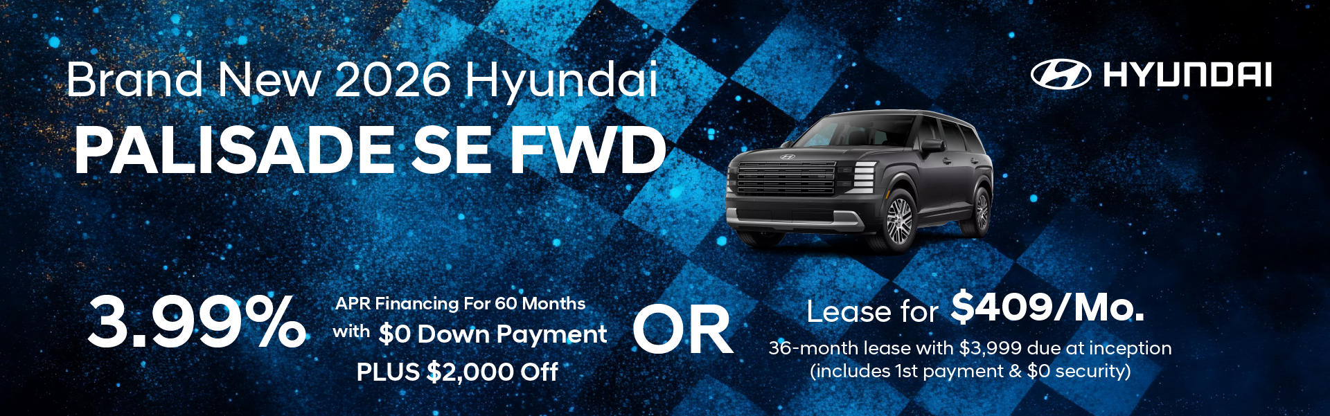 Brand New 2026 Hyundai PALISADE SE FWD