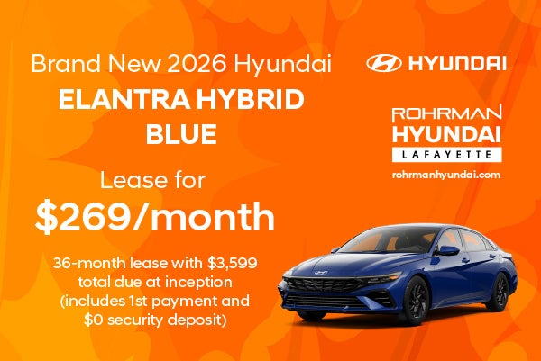Brand New 2026 Hyundai Elantra Hybrid BLUE