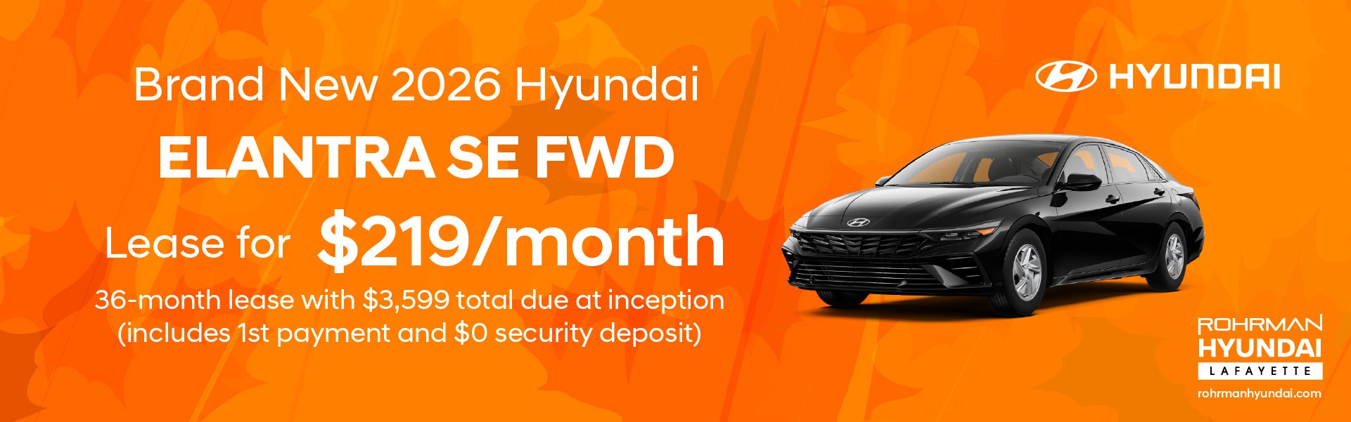 Brand New 2026 Hyundai Elantra SE FWD