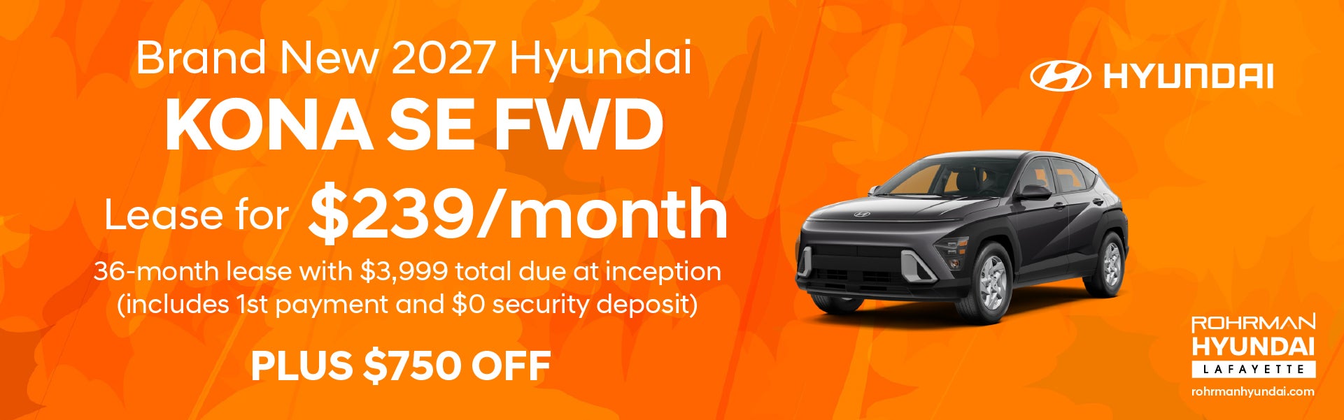 Brand New 2027 Hyundai Kona SE FWD