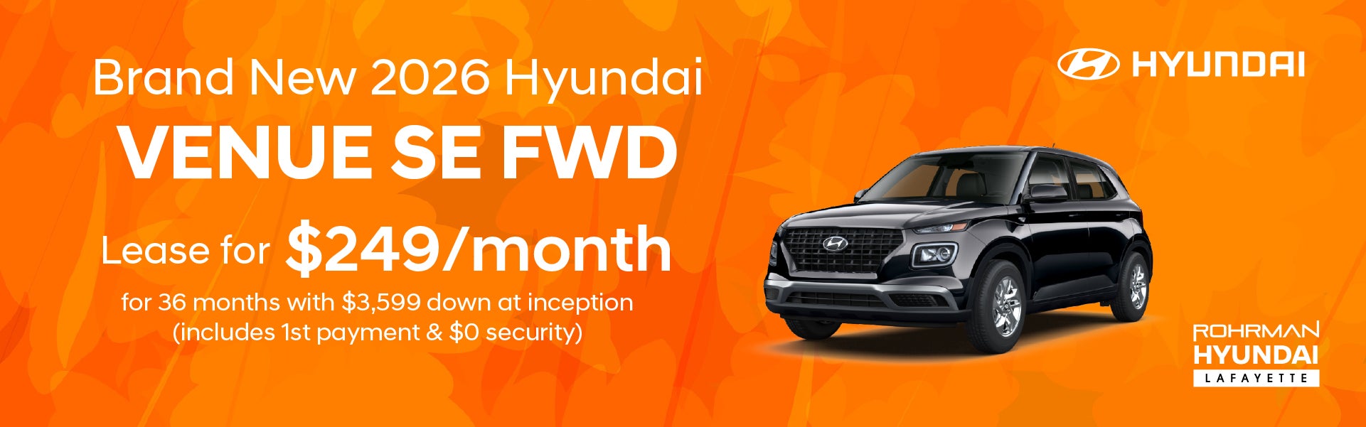 Brand New 2026 Hyundai Venue SE FWD