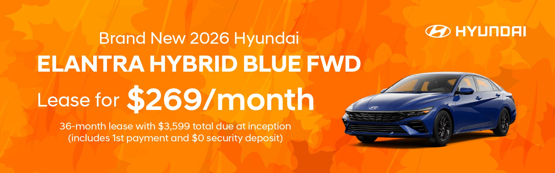 Brand New 2026 Hyundai Elantra Hybrid Blue FWD
